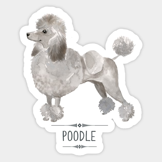 Poodle Sticker by bullshirter